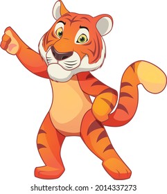 babby tiger mascot vector art and illustration