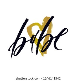Babe handwritten word 