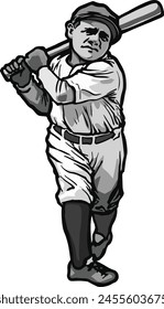 Babe Ruth, the legendary baseball player in Major League Baseball