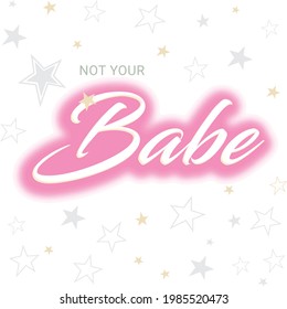 babe slogan vector graphic with stars