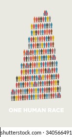 babel tower in isotype pictograms