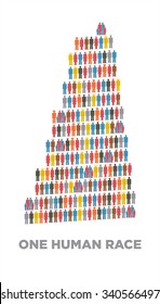 babel tower in isotype pictograms