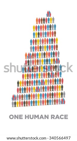 babel tower in isotype pictograms