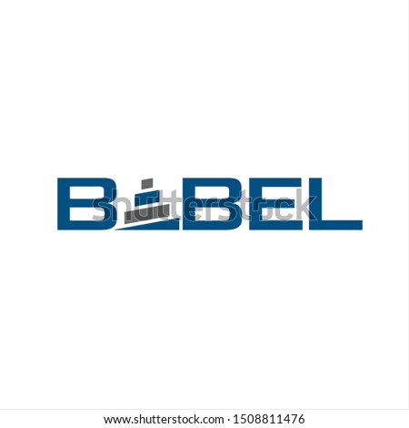 Babel Vector logo. Babylonia land mark mythology. Icon and Symbol.