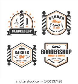 Babershop  Vintage Logo Vector Collections