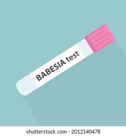Prueba de sangre de Babesia- ilustración vectorial