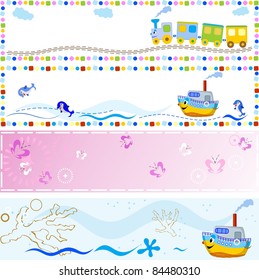 Babies banners  and background for your text.