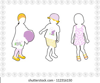Babies fashionable clothes and shoes.