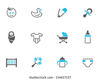 Babies icons in duo tone colors