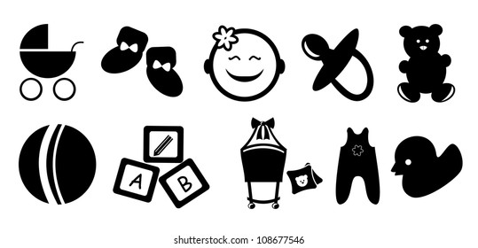 Babies Icons Set