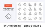 Babies, motherhood and lactation thin line icon set. Outline symbol collection. Editable vector stroke. 256x256 Pixel Perfect scalable to 128px, 64px...
