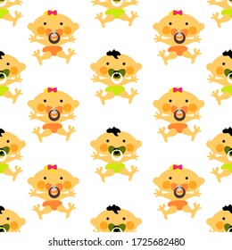 Babies pattern. Fun image to edit and decorate.