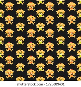 Babies pattern. Fun image to edit and decorate. Black background.