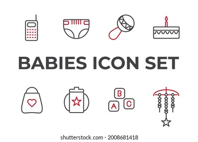babies set icon, isolated babies set sign icon, vector illustration