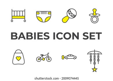 babies set icon, isolated babies set sign icon, vector illustration