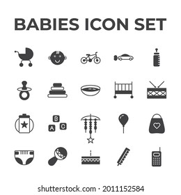 icono de juego de bebés aislados, icono de signo de conjuntos de bebés, ilustración vectorial