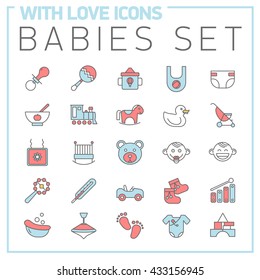 Babies set icons 