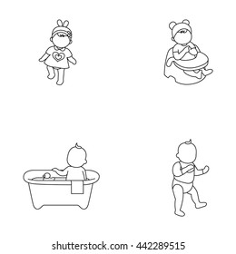 Babies vector icons