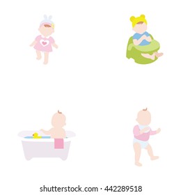 Babies vector icons