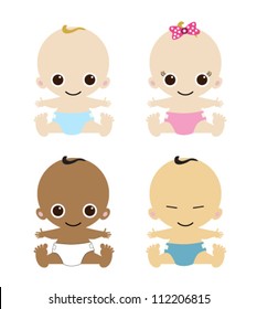 Babies Vector illustration