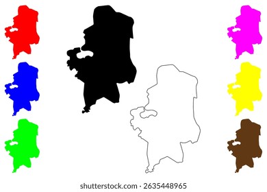 Babol city (Islamic Republic of Iran, Persia, IRI, Mazandaran province) map vector illustration, scribble sketch City of Orange Blossoms or Global City of Wetlands map
