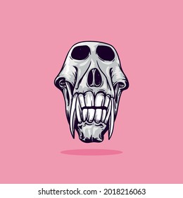 Calavera animal de Baboon, con fondo de ping