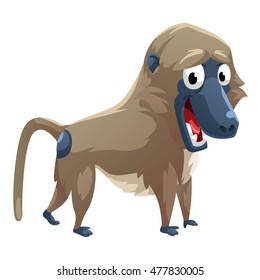 Baboon cartoon style, vector art and illustration.