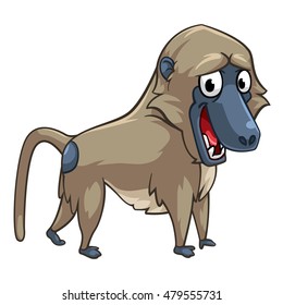 Baboon cartoon style, vector art and illustration.