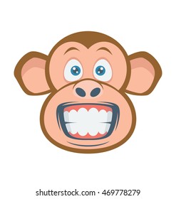 Baboon Colored Vector Icon
