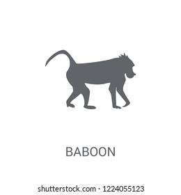 Icono de Baboon. Concepto del logo Baboon moderno sobre fondo blanco de la colección de animales. Adecuado para aplicaciones web, aplicaciones móviles y medios impresos.