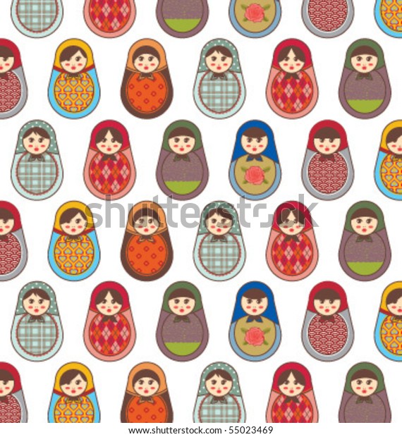 Babushka Pattern Stock Vector (Royalty Free) 55023469