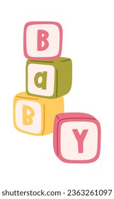 Baby ABC Blocks Vector Illustration