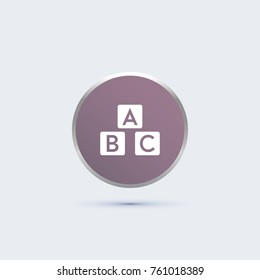 Baby abc cubes icon