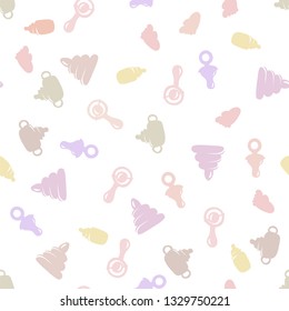 Baby abstract design. Seamless pattern background. Vector illustration. Pastel colors wallpaper.