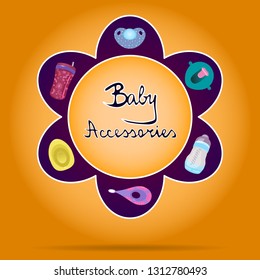 Baby accessories with hand letterinh message