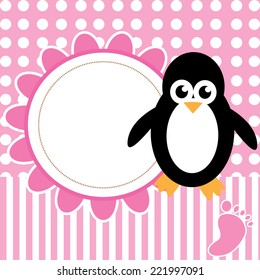 Baby album page. Vector illustration.