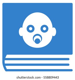 Baby Album vector icon. Flat cobalt symbol. Pictogram is isolated on a white background. Designed for web and software interfaces.