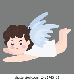 Baby angel cupid cartoon illustration character