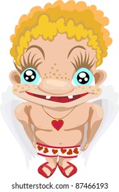 Baby Angel. Funny cartoon and vector