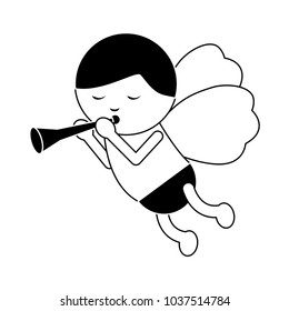 baby angel playing horn  icon image 