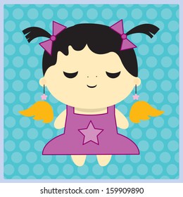 Baby angel - vector illustration