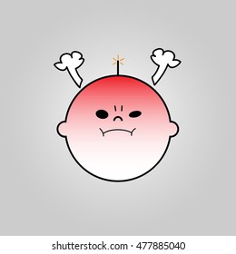 Baby angry icon vector design