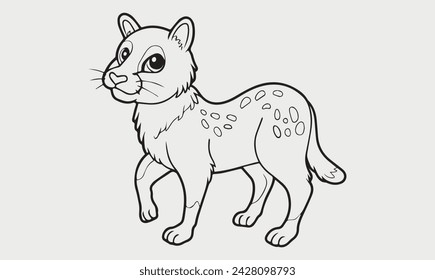 Baby animal coloring page for kids