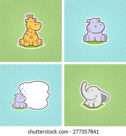 baby animals vector