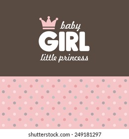 baby announcement card. vector illustration