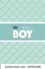 baby announcement card. vector illustration