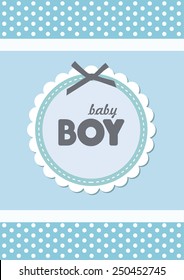 baby announcement card. vector illustration