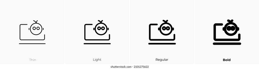 baby app icon. Thin, Light Regular And Bold style design isolated on white background