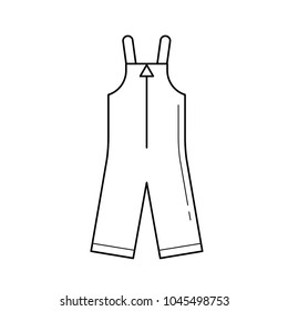 Baby-Bekleidung, Vektorsymbol einzeln auf weißem Hintergrund. Rompers - Winterbekleidung für Kinder - Symbol für Infografik, Website oder App.