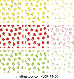 baby apple seamless patterns